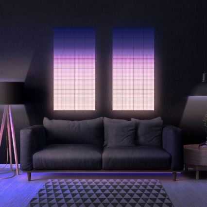 Twinkly - SETTI 6xLED RGB Himmennyspaneeli SQUARES 64xLED 16x16 cm Wi-Fi