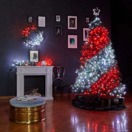 Twinkly - LED RGB Himmennettävä jouluseppele PRE-LIT WREATH 50xLED halkaisija 61cm Wi-Fi