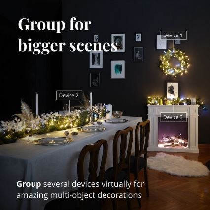 Twinkly - LED RGB Himmennettävä jouluseppele PRE-LIT WREATH 50xLED halkaisija 61cm Wi-Fi