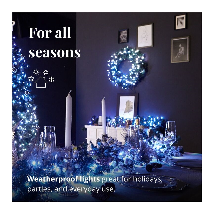 Twinkly - LED RGB Himmennettävä jouluseppele PRE-LIT WREATH 50xLED halkaisija 61cm Wi-Fi