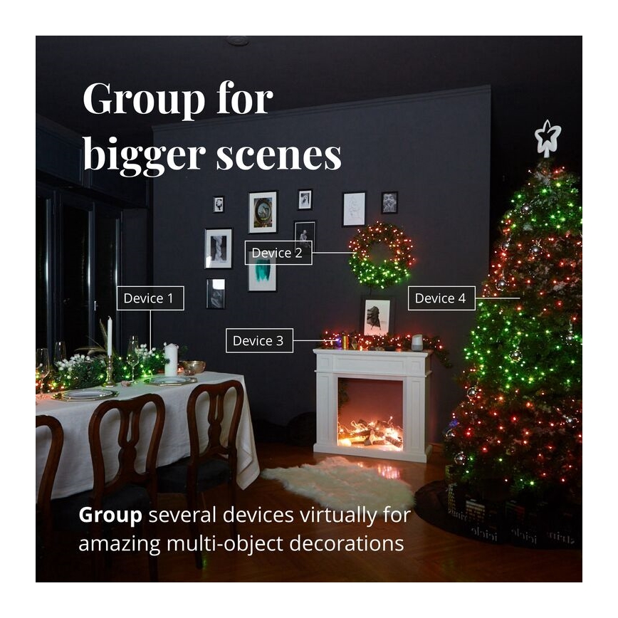 Twinkly - LED RGBW Himmennettävä ulko Jouluketju STRINGS 250xLED 23,5m IP44 Wi-Fi