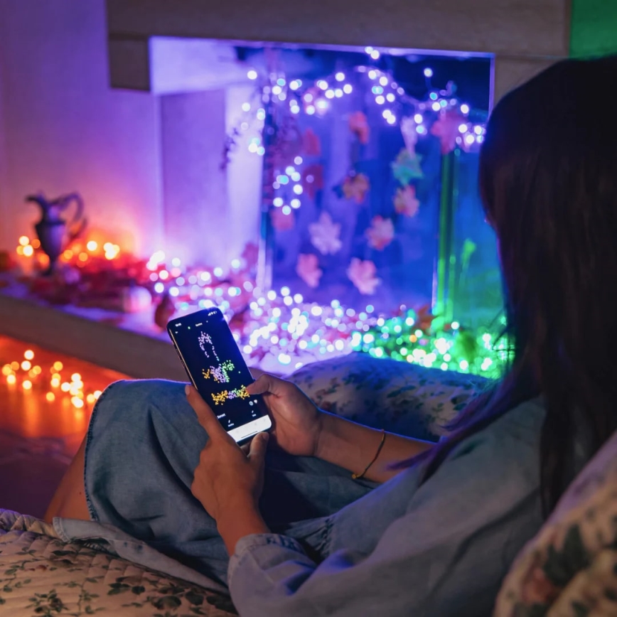 Twinkly - LED RGBW Himmennettävä ulko Jouluketju STRINGS 250xLED 23,5m IP44 Wi-Fi