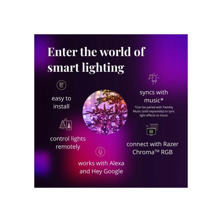 Twinkly - LED RGBW Himmennettävä ulko Jouluketju STRINGS 250xLED 23,5m IP44 Wi-Fi
