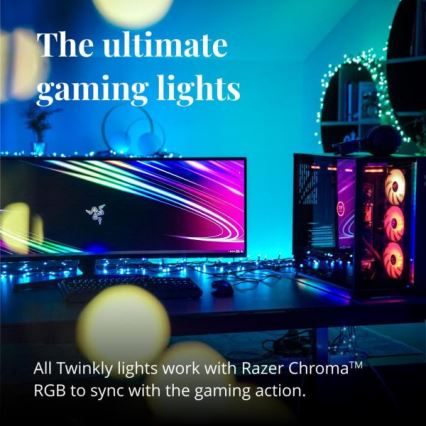 Twinkly - LED RGBW Himmennettävä ulko Jouluketju STRINGS 250xLED 23,5m IP44 Wi-Fi