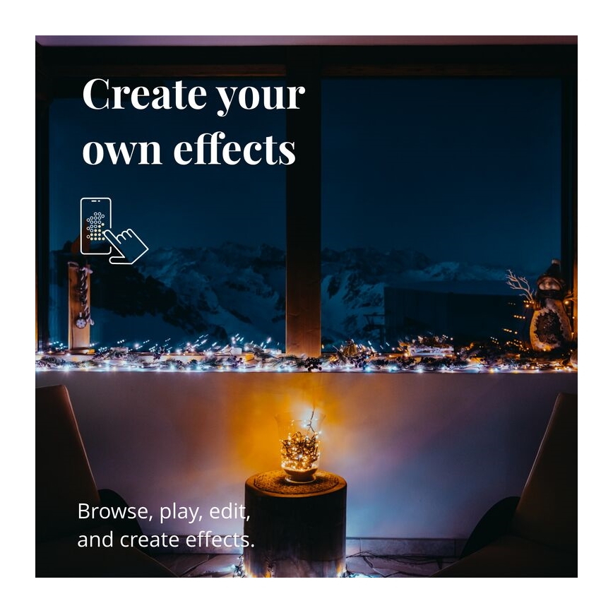 Twinkly - LED Himmennettävä ulko Jouluketju STRINGS 400xLED 35,5m IP44 Wi-Fi
