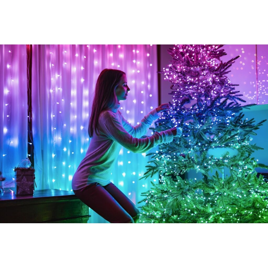 Twinkly - LED RGB Himmennettävä ulko Jouluketju STRINGS 400xLED 35,5m IP44 Wi-Fi