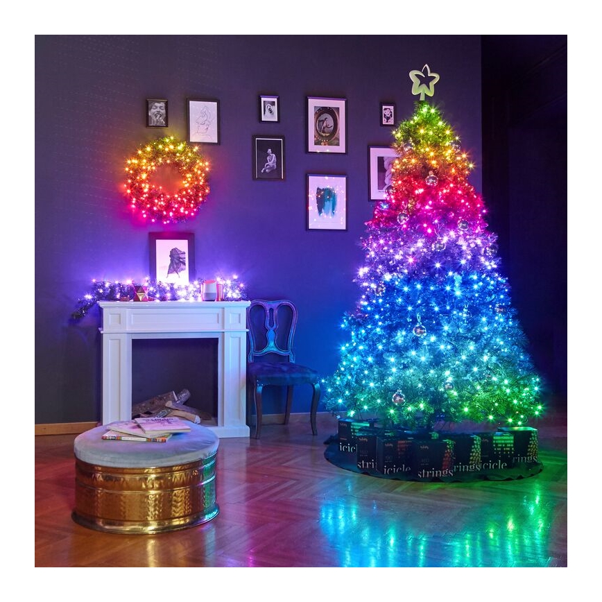 Twinkly - LED RGB Himmennettävä ulko Jouluketju STRINGS 600xLED 51,5m IP44 Wi-Fi