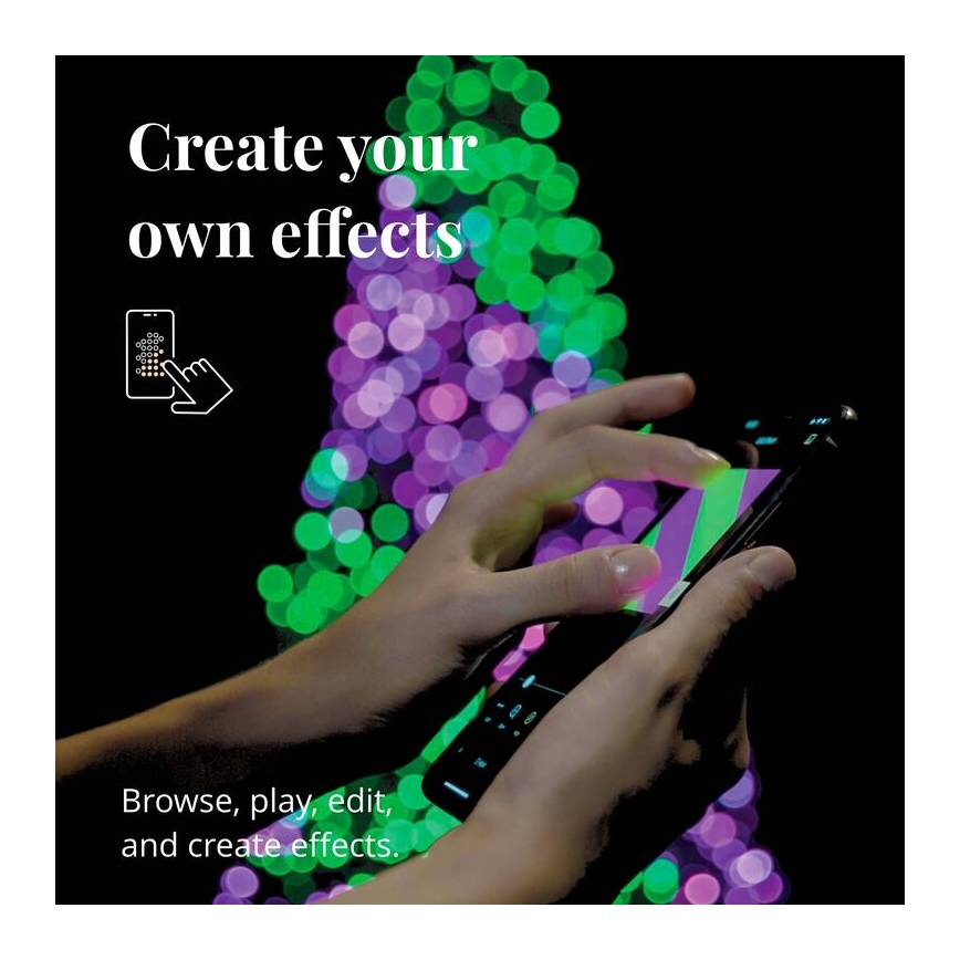 Twinkly - LED RGB Himmennettävä ulko Jouluketju STRINGS 600xLED 51,5m IP44 Wi-Fi