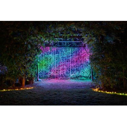 Twinkly - LED RGBW Himmennettävä ulko Valoverho CURTAIN 210xLED 6,1m IP44 Wi-Fi