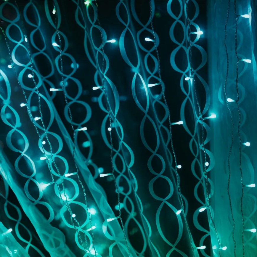 Twinkly - LED RGBW Himmennettävä ulko Valoverho CURTAIN 210xLED 6,1m IP44 Wi-Fi