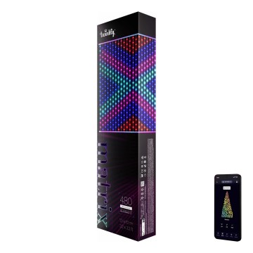 Twinkly TWW480STP-TEU - LED RGB Himmennettävä jouluverho LED 1x1m Wi-Fi
