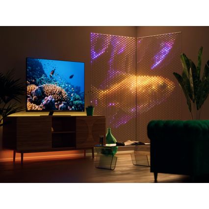 Twinkly TWW480STP-TEU - LED RGB Himmennettävä jouluverho LED 1x1m Wi-Fi