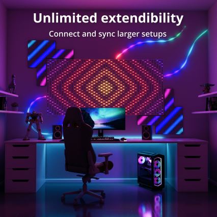 Twinkly TWW480STP-TEU - LED RGB Himmennettävä jouluverho LED 1x1m Wi-Fi
