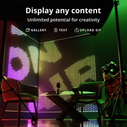 Twinkly TWW480STP-TEU - LED RGB Himmennettävä jouluverho LED 1x1m Wi-Fi