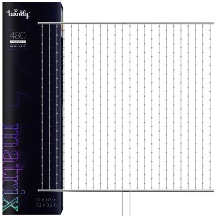 Twinkly TWW480STP-TEU - LED RGB Himmennettävä jouluverho LED 1x1m Wi-Fi