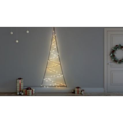 Twinkly - LED RGBW himmennettävä ulkokäyttöön tarkoitettu joulukuusi LIGHT TREE 70xLED IP44 Wi-Fi