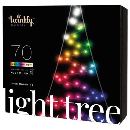 Twinkly - LED RGBW Himmennettävä ulko joulukuusi LIGHT TREE 70xLED IP44 Wi-Fi