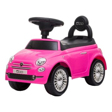 Työnnettävä auto Fiat 500 vaaleanpunainen