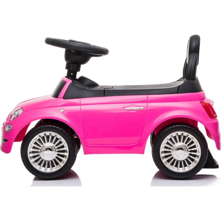 Työnnettävä auto Fiat 500 vaaleanpunainen