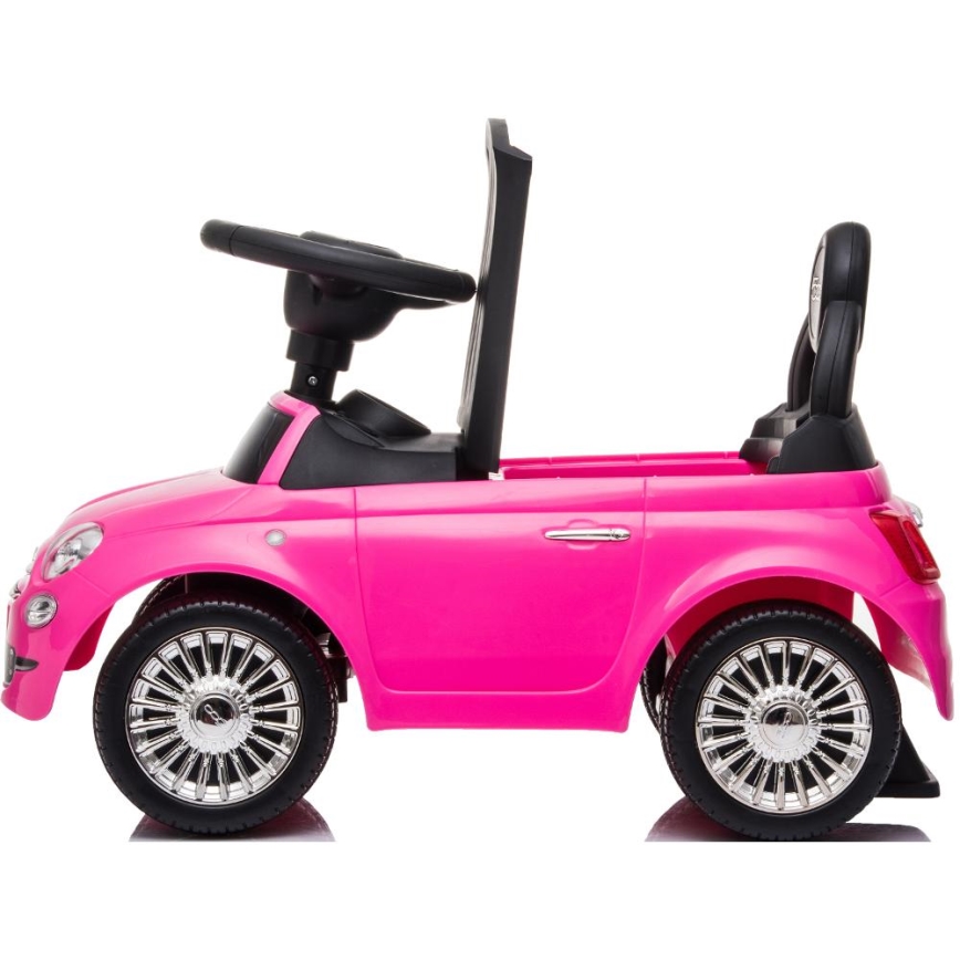 Työnnettävä auto Fiat 500 vaaleanpunainen