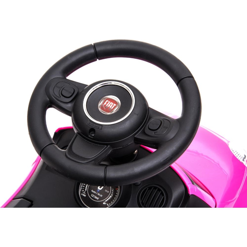 Työnnettävä auto Fiat 500 vaaleanpunainen