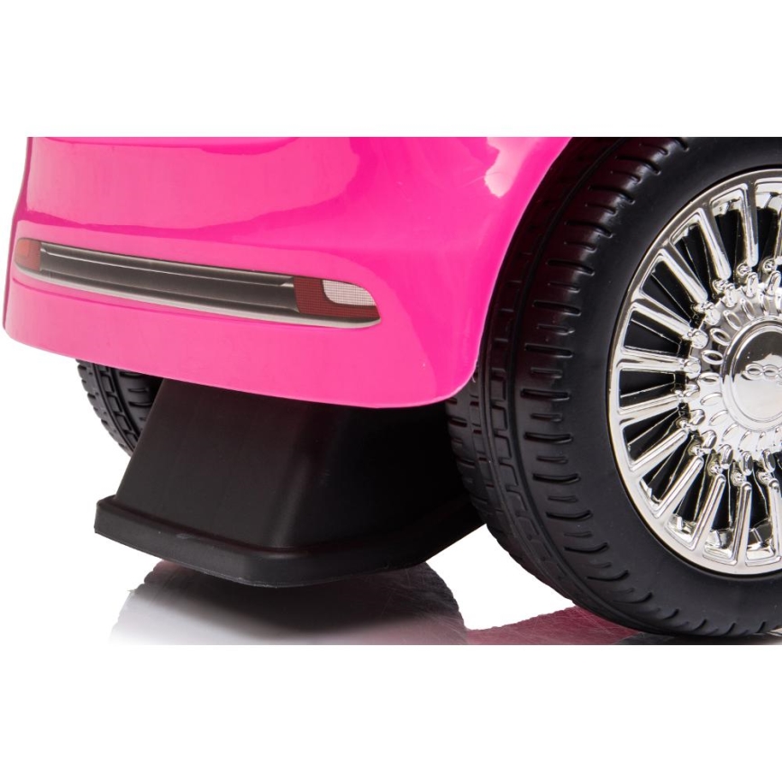 Työnnettävä auto Fiat 500 vaaleanpunainen