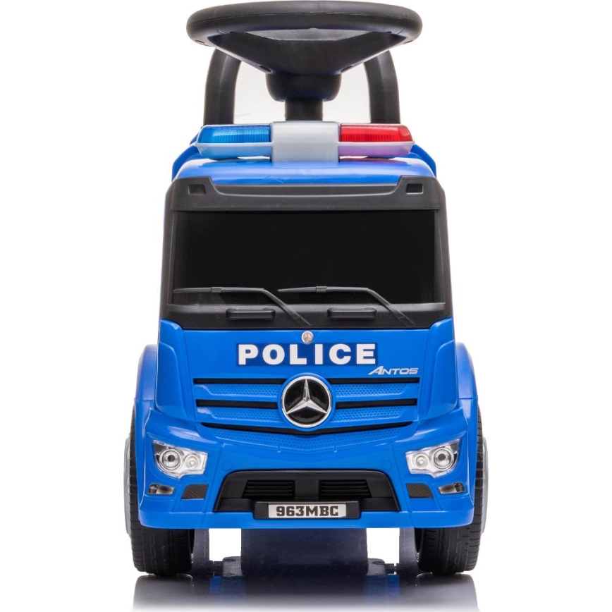 Työnnettävä auto Mercedes Poliisiauto sininen