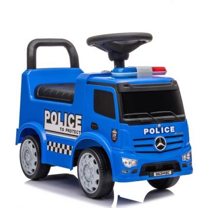 Työnnettävä auto Mercedes Poliisiauto sininen