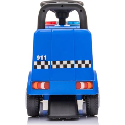 Työnnettävä auto Mercedes Poliisiauto sininen