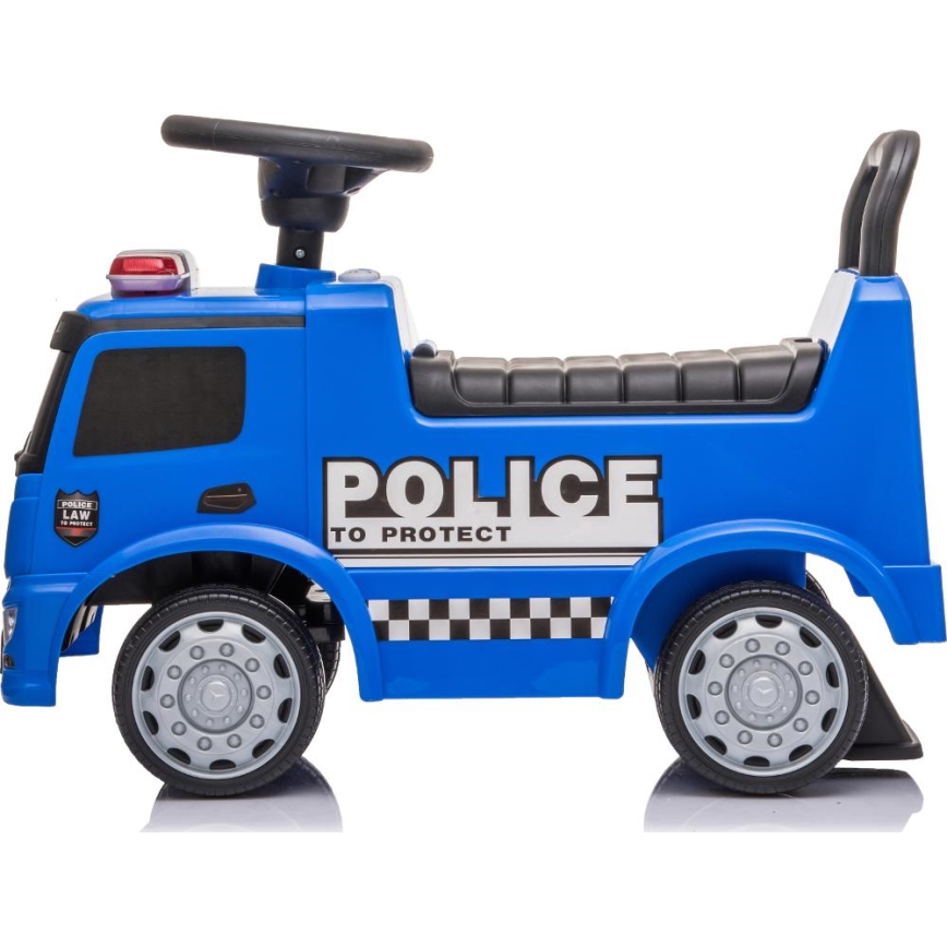 Työnnettävä auto Mercedes Poliisiauto sininen