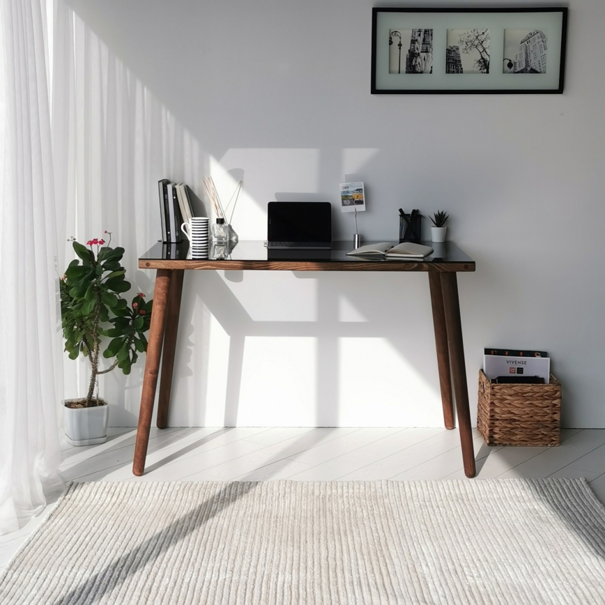 Työpöytä COZY 73x110 cm mänty/musta