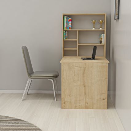 Työpöytä hyllyllä SEDIR 154,2x59 cm beige