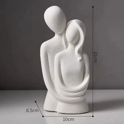 Tyylikäs keraaminen pöytäkoriste 20 x 9,5 x 7,5 cm, harmaa