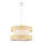 Tyylikäs riippuvalaisin HALO johdolla, 1xE27/60W/230V, kerma/beige
