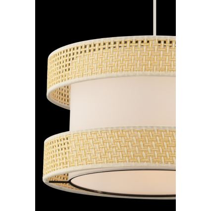Tyylikäs riippuvalaisin HALO johdolla, 1xE27/60W/230V, kerma/beige