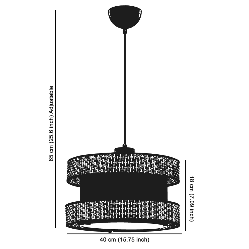 Tyylikäs riippuvalaisin HALO johdolla, 1xE27/60W/230V, kerma/beige