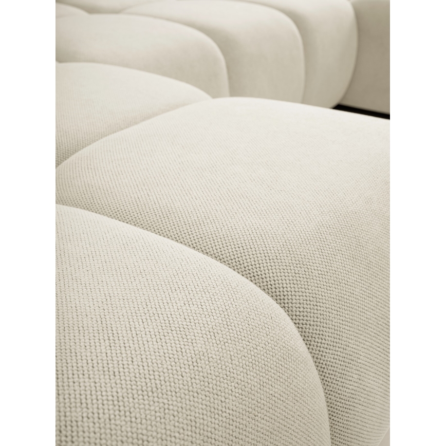 U-muotoinen avattava verhoiltu kulmasohva säilytystilalla ALMADA beige