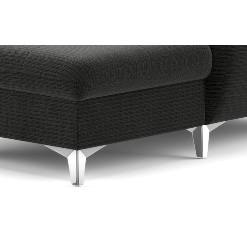 Kulmasohva U-mallinen CATANIA, vasen, grafiitinharmaa, säilytystilalla