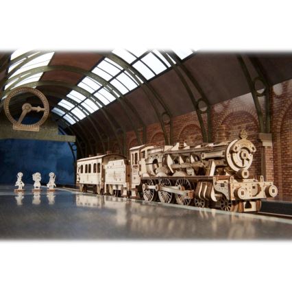 Ugears - 3D puinen mekaaninen palapeli Harry Potter Tylypahkan pikajuna