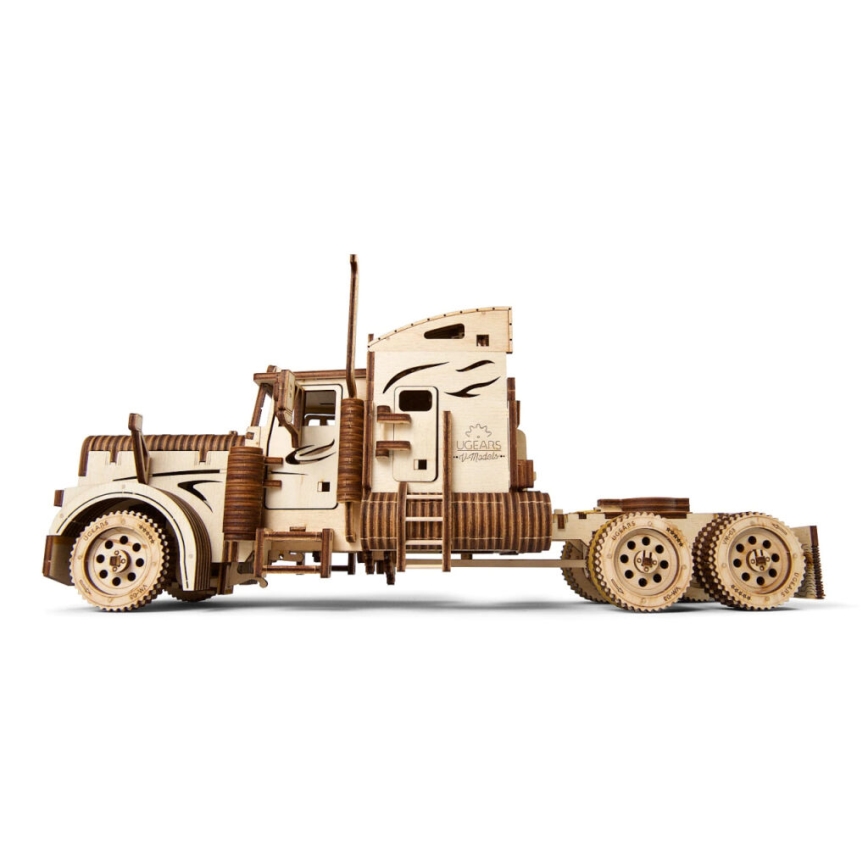 Ugears - 3D puinen mekaaninen palapeli Puoliperävaunu kuorma-auto Heavy Boy