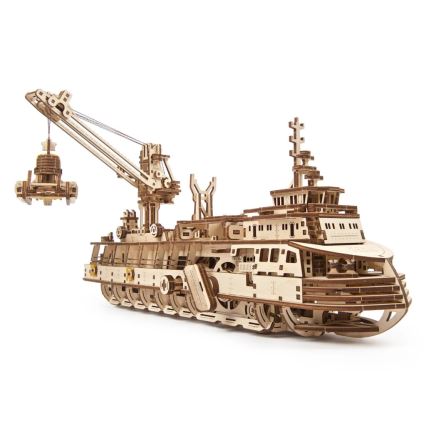 Ugears - 3D puinen mekaaninen palapeli Research vessel
