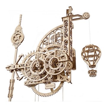 Ugears - 3D puinen mekaaninen palapeli Seinäkello Aero