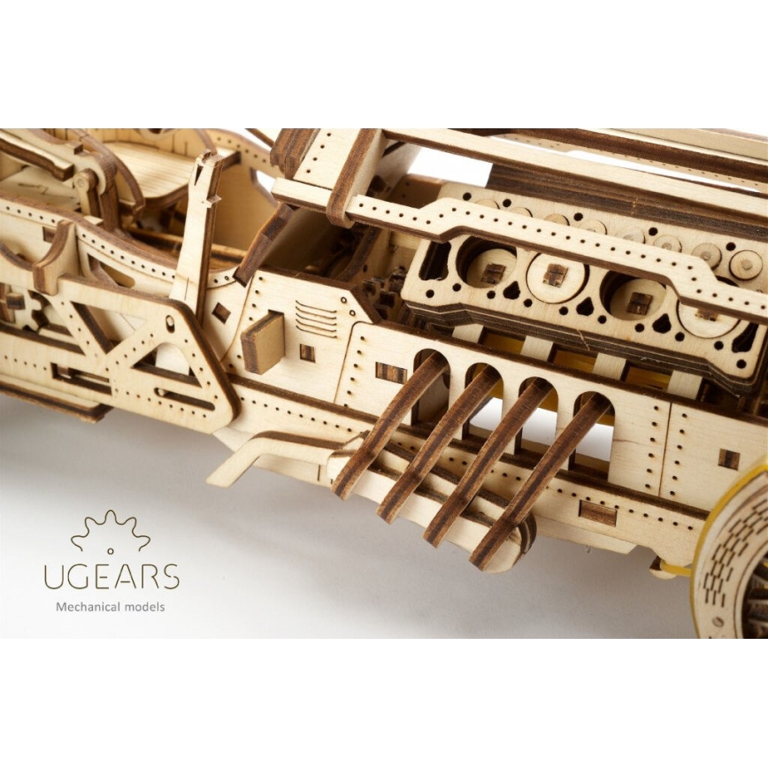 Ugears - 3D puinen mekaaninen palapeli U9 Car Grand Prix