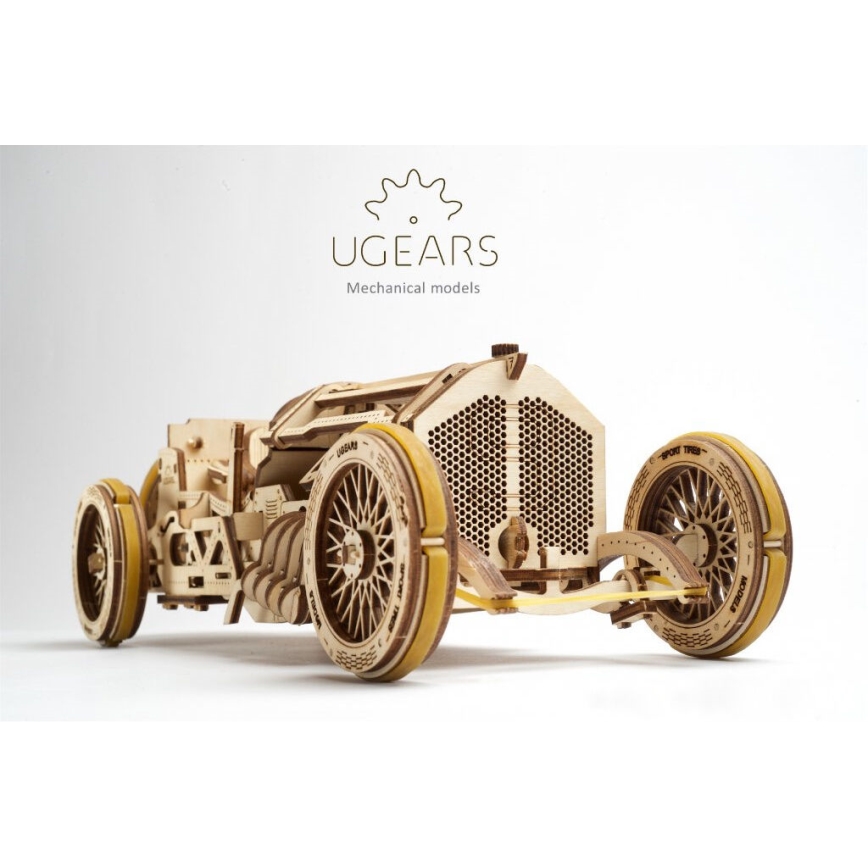 Ugears - 3D puinen mekaaninen palapeli U9 Car Grand Prix