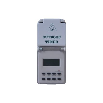 Ulkoilma-aikakytkin digitaalinen viikoittain 16A/230V IP44 200 mAh