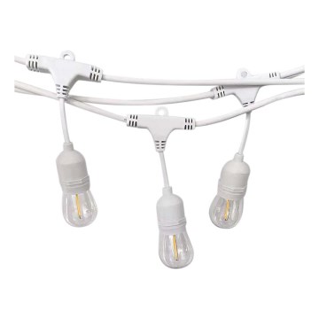 Ulkoilmaketju STRING 15xE27/40W/230V 15m IP65