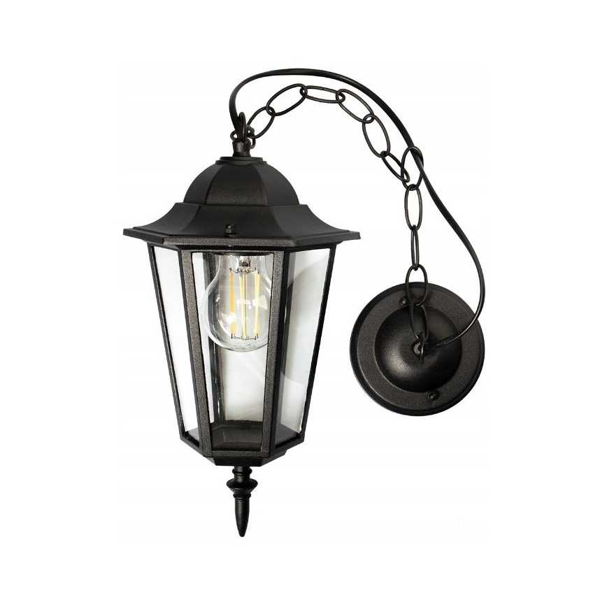 Ulkokattokruunu 1xE27/20W/230V IP43 musta