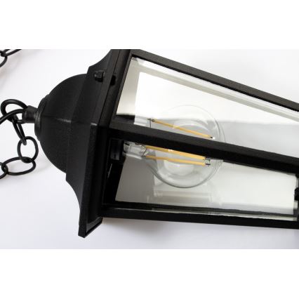 Ulkokattokruunu 1xE27/20W/230V IP43 musta