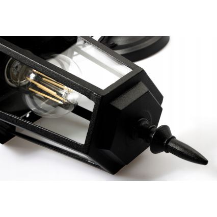 Ulkokattokruunu 1xE27/20W/230V IP43 musta