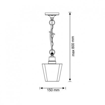 Ulkokattokruunu GIZA 1xE27/10W/230V IP44